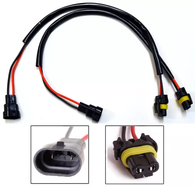 HID Kit Extension Wire P 9005 Two Harness Headlight DRL Daytime Connect Ballast