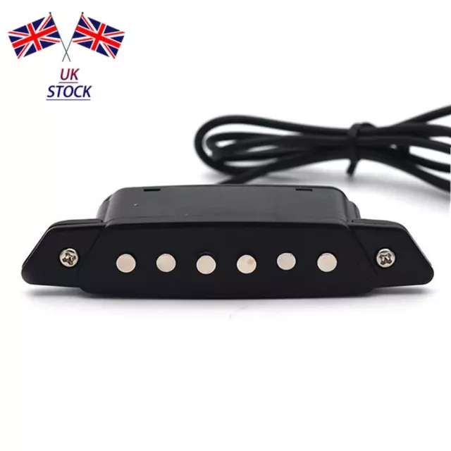 UK Acoustic Guitar Soundhole Magnetic Pickup Humbucker Passive With Power Jack