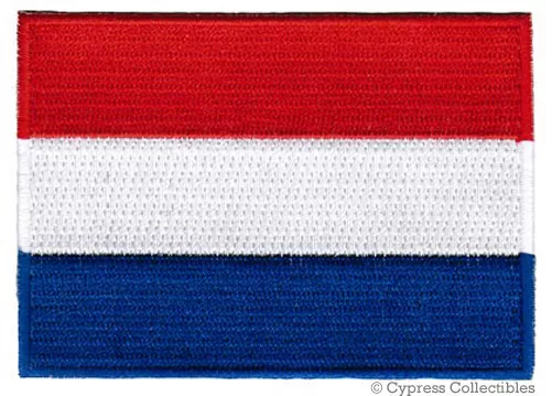 NIEDERLANDE FLAGGE AUFNÄHER NIEDERLÄNDISCHES EMBLEM Niederlande APPLIKATION bestickt aufbügeln EU