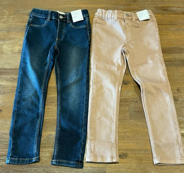 2 x Girls size 5 denim Ella Jnr jegging jeans Blue dark indig & Pink Target NEW