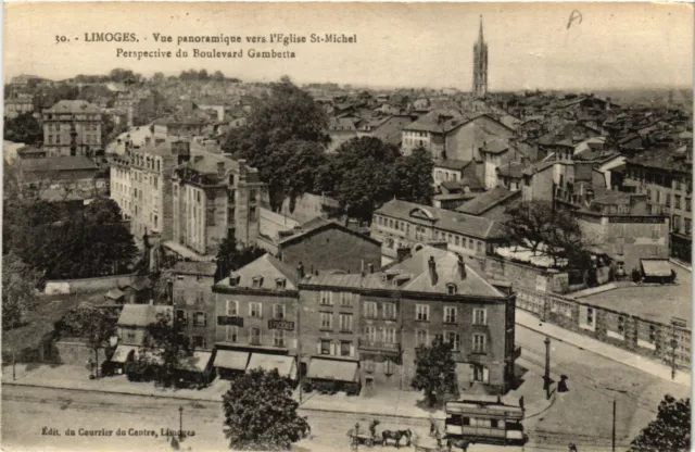 CPA AK LIMOGES Vue panoramique vers l'Église St-MICHEL Perspective Bo (390700)