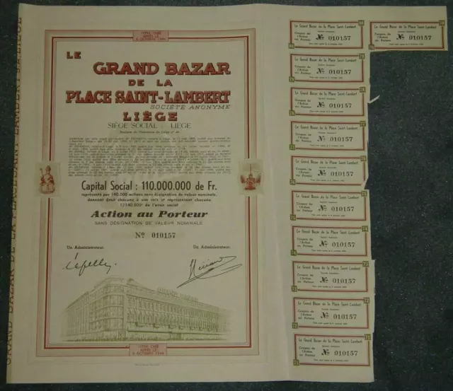 Le Grand Bazar de la Place Saint-Lambert Societe Anonyme 1950