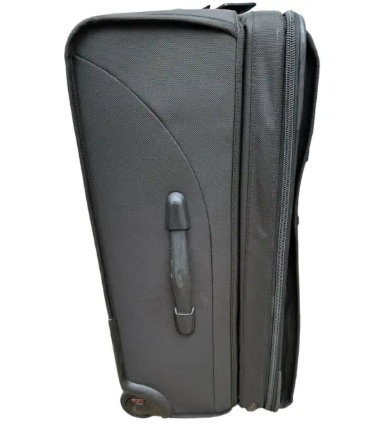 TUMI Alpha Black Nylon 26" Expandable Suitcase Luggage Very Good Monogrammed 3