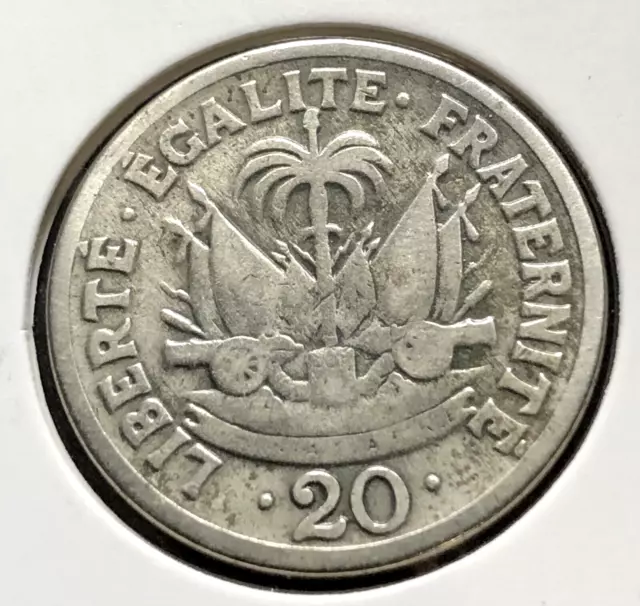 1956 Haiti 20 Centimes *Only Year  Minted with Pres. Magloire *N# 10821 * KM# 61