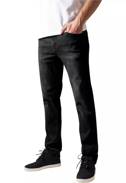 URBAN CLASSICS Pantaloni jeans uomo slim fit Stretch Denim Pants Black