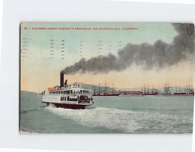 Postcard Southern Pacific Company's Ferryboat, San Francisco Bay, California