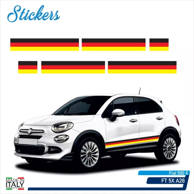 Strisce adesive fiancate laterali Fiat 500x Germania tricolore FT 5X A28