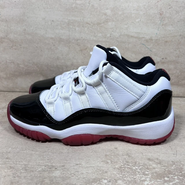 Nike Air Jordan 11 Low GS Concord Bred 3.5Y 528896 160 Patent Leather READ