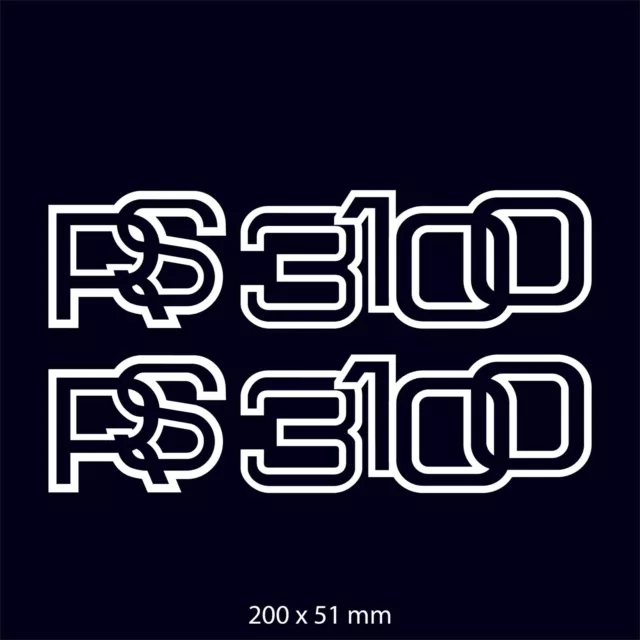 Retro RS 3100 Car Rally Race Hill Climb Automotive Vinyl Decals 1 Pair 200 mm