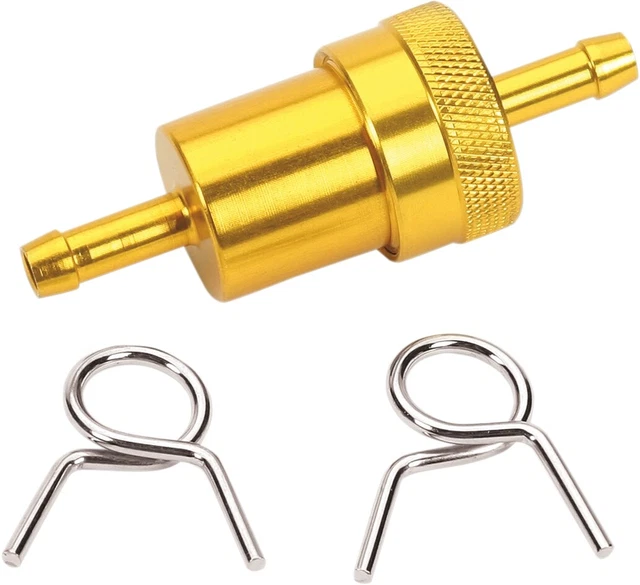Emgo Aluminum Fuel Filter 1/4in. - Gold Anodized 14-34474