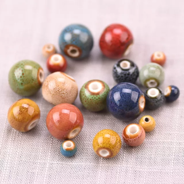 Mixed Ceramic Porcelain 6mm 8mm 10mm 12mm 14mm Loose Beads for Jewelry Making