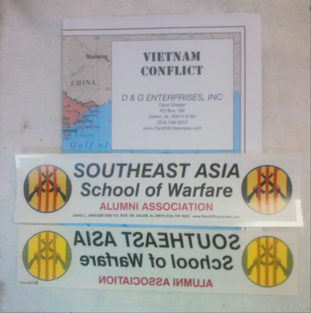 Military Vietnam Vet SOUTHEAST ASIA  USMC USArmy Collectible Decals Stickers