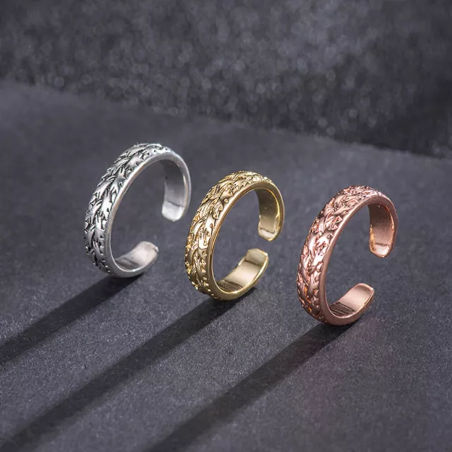 3 Pcs Adjustable Foot Ring Copper Rings Decor Open Cuff Toe Decorate