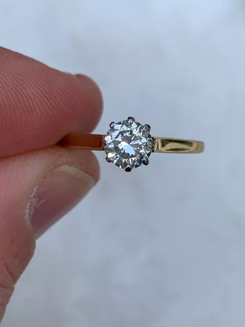 18ct gold diamond 3/4ct solitaire engagement ring