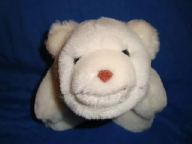 Vintage 1980 Gund Snuff Snuffles Bear White 7" Plush