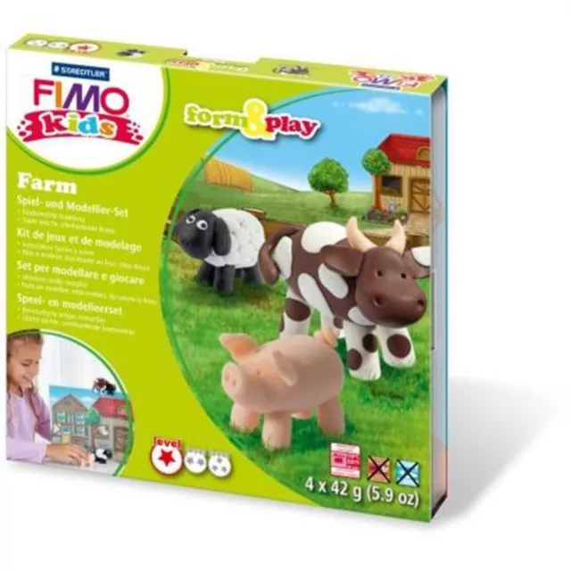 Staedtler 8034 01 LY - Fimo kids Form & Play Farm Modellieren und Spielen