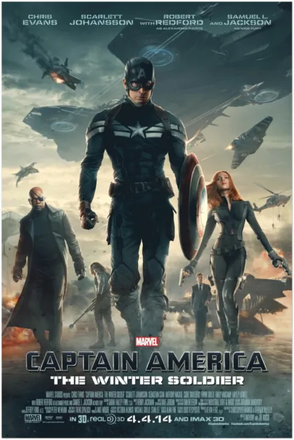 Captain America the Winter Soldier Movie Alternate Poster #1, Marvel Print