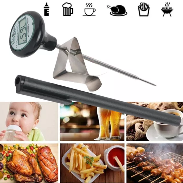 Kitchen With Clip BBQ Meat Thermometers Digital Liquid Candy Food Thermometer