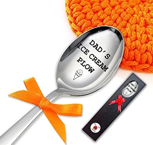 Dads Ice Cream Plow Spoon Gift