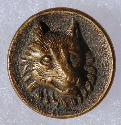 RARE BOUTON ANCIEN Vénérie Rallye Authie 30 mm cuivré argenté EUR 1.000