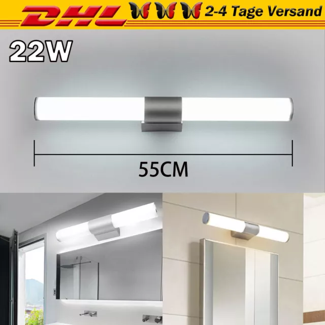 22W LED Spiegelleuchte Bad Beleuchtung Schminklicht Badezimmer Aufbaulampe Wand