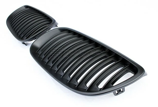2 Grilles De Calandre Noire Mat Pour BMW Série 3 E92/E93 (avant 03/2010)
