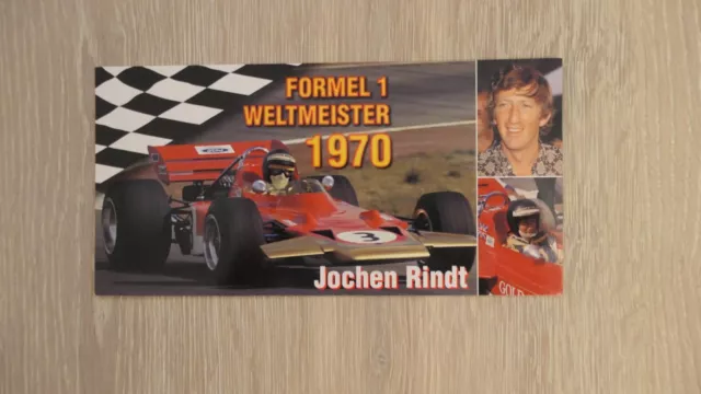 JOCHEN RINDT Weltmeister Karte 1970 orig. Formel 1 Postkarte aus den 70er Jahren