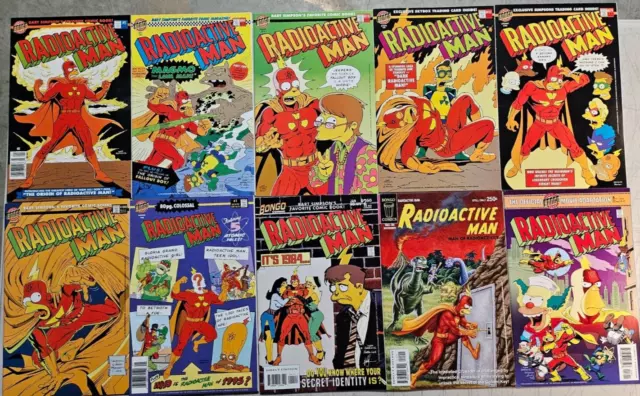 RADIOACTIVE MAN (1993, Bongo Comics) - Complete 1st series + 4 more issues