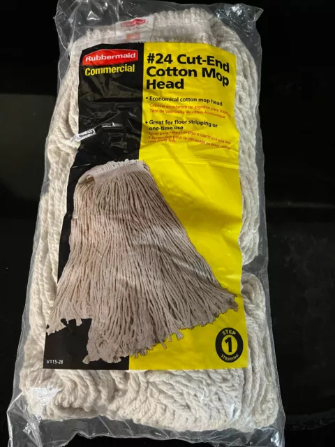 Rubbermaid Commercial Products #24 Cut-End Cotton Mop V115-28 Stripping