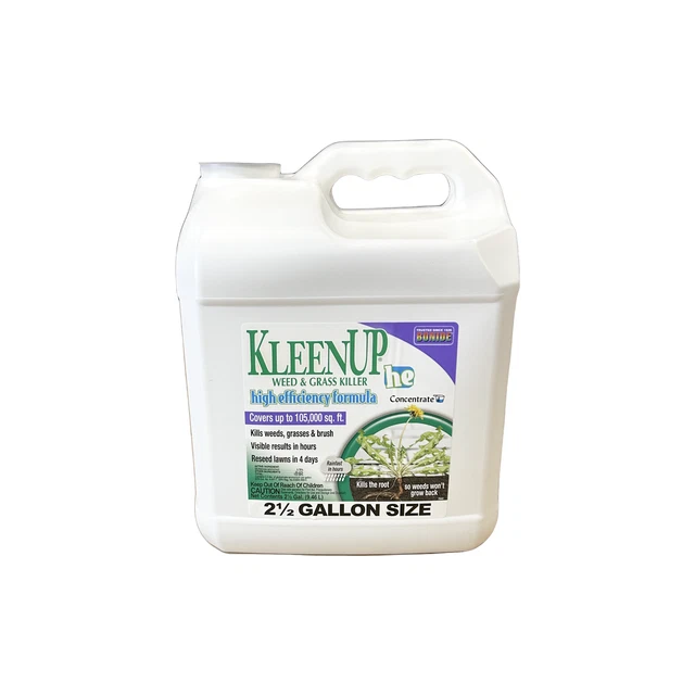 Bonide KleenUp Weed & Grass Killer, High Efficiency Formula, 2.5 Gallon Con.