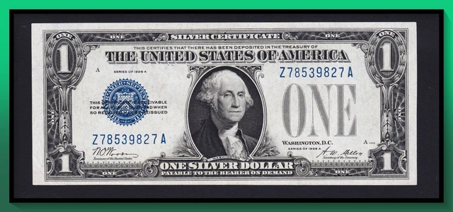 1928A $1 Silver Certificate *FUNNY BACK* AU (NO RESERVE AUCTION)