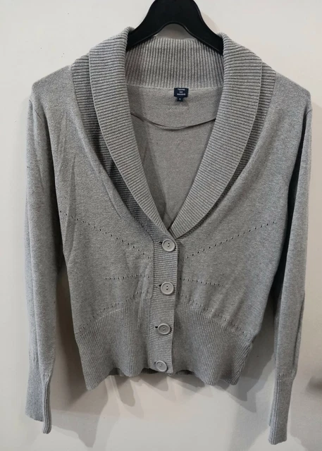 Gilet En Maille Terre De Marins - Taille 44/46 (T5) - Gris - Occasion Très Bon État - Style Marin