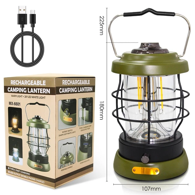 2 Modes Dimmable LED Lanterns High Capacity Portable Electric USB Lamp f Outdoor