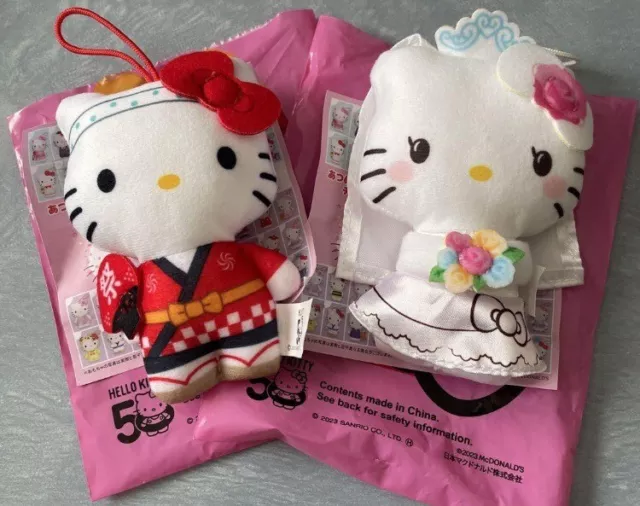 HELLO KITTY 50TH Anniversary 2023 Happy Meal Toys Set McDonald Japan 1