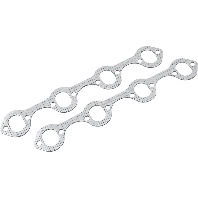 Speedway Extreme Exhaust Gaskets, SB Fits Ford, 1-5/8 In Oval Port