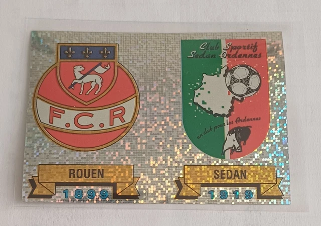 Sticker Panini Football 1977 N°383 – Écusson Rouen/Saint-Dié, Original, Non Collé