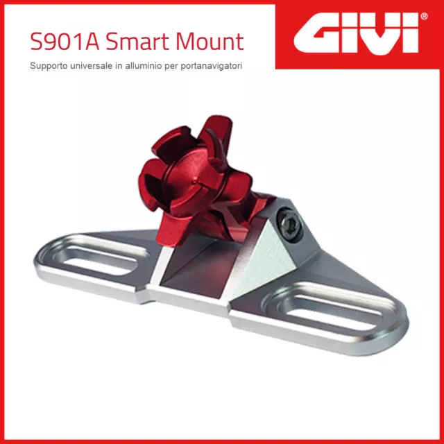 Supporto [Givi] S901A Smart Mount Universale Da Manubrio Per Custodie Gps/Phone