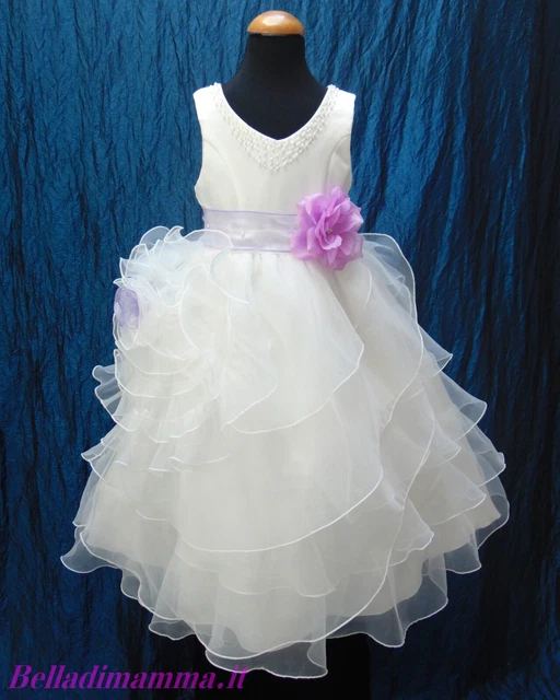 Vestito Abito Damigella Cerimonia Bimba Bambina belladimamma (2-6 anni)