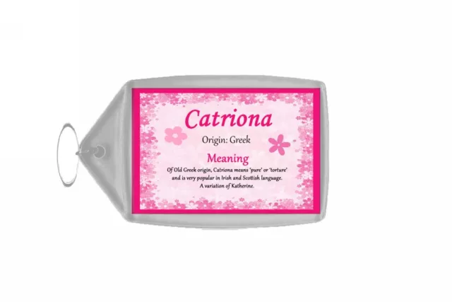 Catriona Personalised Name Meaning Keyring