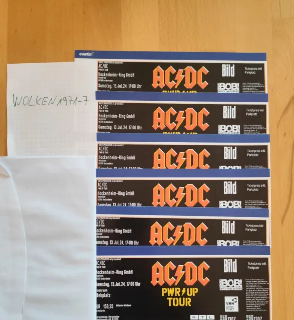 AC/DC Ticket Hockenheimring Stehplatz Innenraum am 13.07.2024 Blitzversand TOP