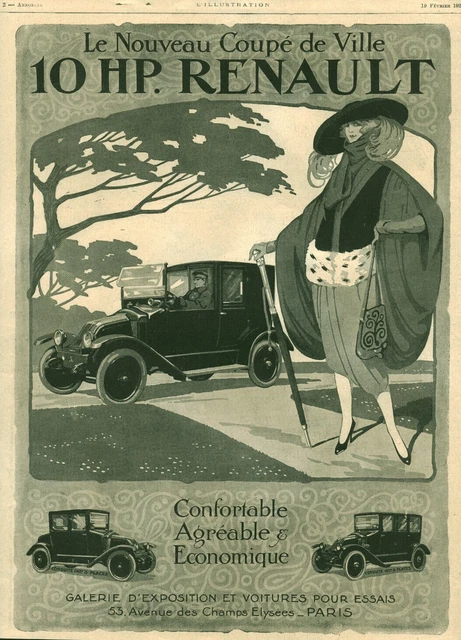 Publicité ancienne voiture automobile la 10 HP Unic 1923