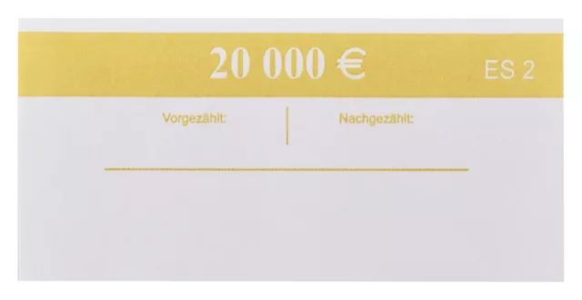 200 EURO Banderolen für 100 der NEUEN Banknoten EUR Geldschein Geldbündel Set