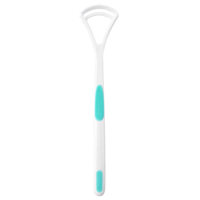 Herramientas de limpieza bucal removedor de bacterias de lengua antideslizante cuidado oral (verde)