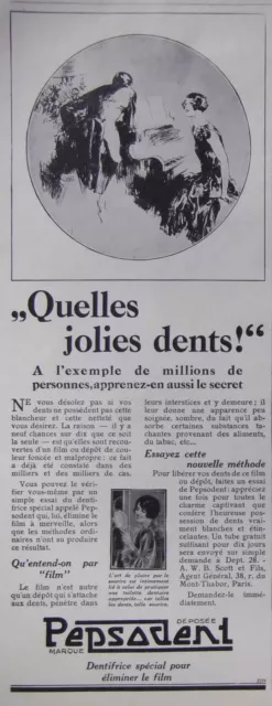 Publicité Pepsodent Dentifrice Quelles Joiles Dents !