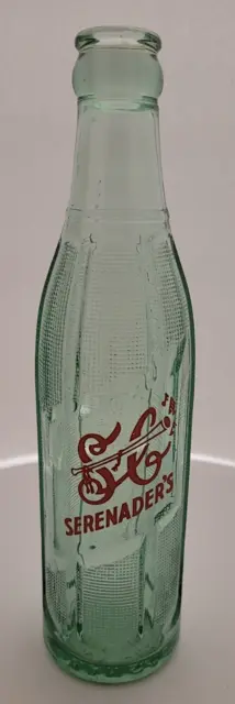 VINTAGE Soda Pop Bottle SC SERENADER'S KANSAS CITY MO. ACL & Embossed 8 oz