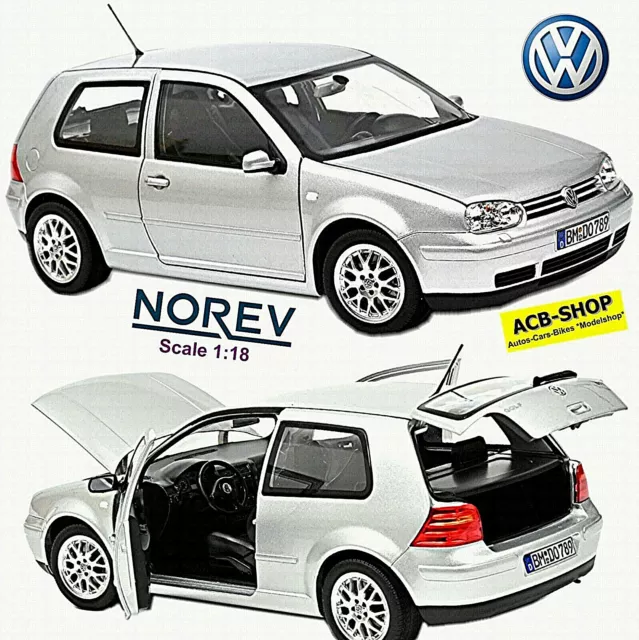 1/18 Norev Volkswagen VW Golf IV 4th Generation Golf MK4 (Silver) Diecast  Car Model
