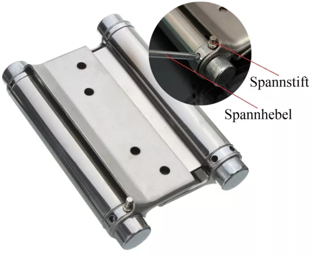 2x Edelstahl Pendeltürscharnier Saloontür Pendeltürband Schwingtüre Scharnier