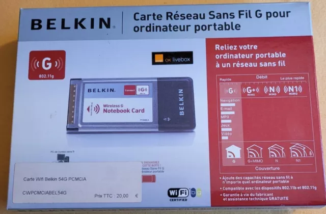 Carte Réseau Sans Fil G pour ordinateur portable