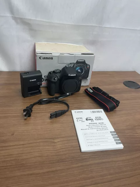 Canon EOS Rebel T7 Black 24.1 MP CMOS Sensor Wi-Fi HD Video Digital SLR Camera