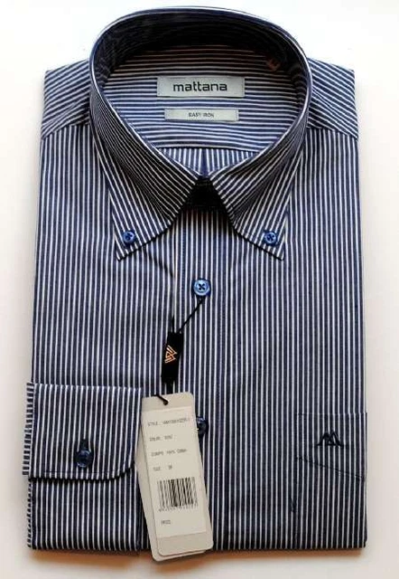 Camicia Uomo Classica Cotone100% Taglia Forte Misura Collo 45 Stiratura Easy